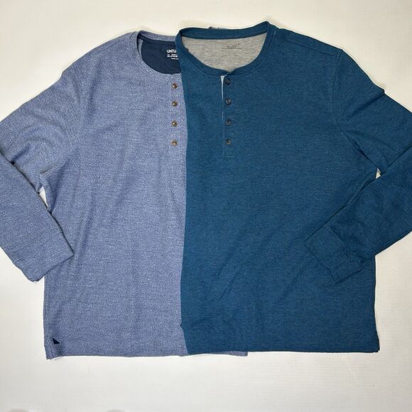 Untuckit Urey Grassi 40983 Long Sleeve Henley Shirt Men’s Size 3XL Button Lot 2 - Picture 1 of 16